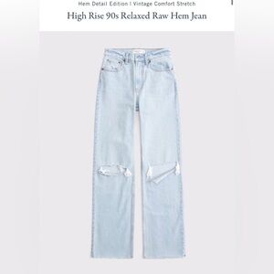 Abercrombie & Fitch Light Blue High Rise 90’s Relaxed Jeans